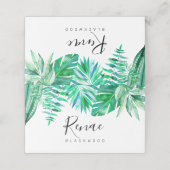 Carte De Placement Carte d'escorte tropicale, mariage tropical (Extérieur déplié)