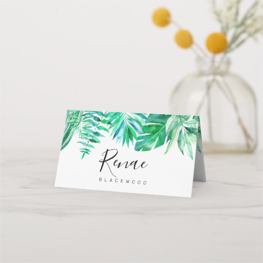 Carte De Placement Carte d'escorte tropicale, mariage tropical (Devant)