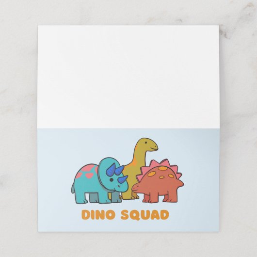 Carte De Placement Carte Dino Place (Extérieur déplié)