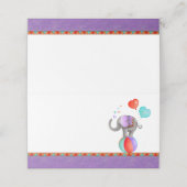 Carte De Placement Carte du baby shower d'aquarelle éléphant (Extérieur déplié)