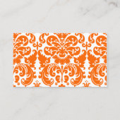 Carte De Placement CARTE-ENTRÉE IMPRIMÉE RIBBON Blanc, Orange Damask (Dos)