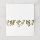 Carte De Placement Carte feuille peinte à la main (Extérieur déplié)