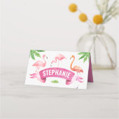 Carte De Placement Carte Flamant rose, Tropical (Dos)