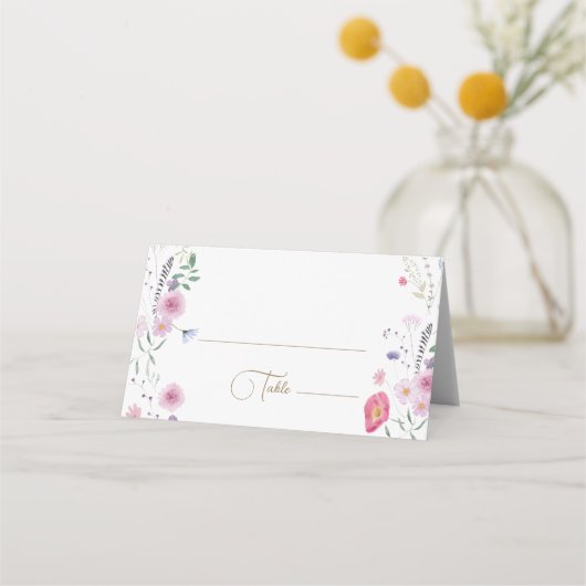 Carte De Placement Carte fleur sauvage (Devant)