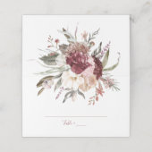 Carte De Placement Carte Fleur sauvage Vin Bourgogne (Extérieur déplié)