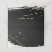 Carte De Placement Carte Geometri Place Black & Gold (Extérieur déplié)