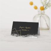Carte De Placement Carte Geometri Place Black & Gold (Dos)
