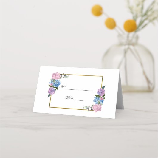 Carte De Placement Carte Hydrangea Place -Table (Devant)