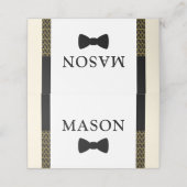 Carte De Placement Carte Little Man, cravate Bow (Extérieur déplié)