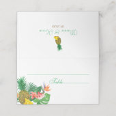 Carte De Placement Carte Mariage à ananas tropical (Extérieur déplié)