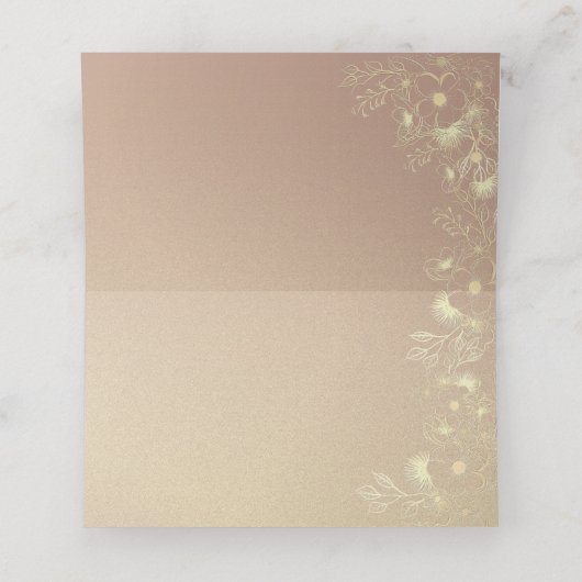 Carte De Placement Carte Mariage Black Gold (Intérieur déplié)