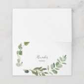 Carte De Placement Carte Mariage blanc personnalisée (Extérieur déplié)