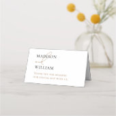Carte De Placement Carte Mariage blanc personnalisée (Dos)