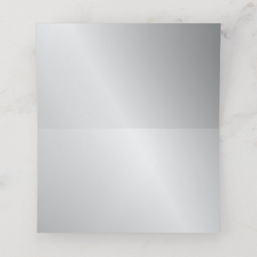 Carte De Placement Carte Mariage blanche élégante en argent (Intérieur déplié)