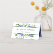 Carte De Placement Carte Mariage Blue Hydrangeas (Devant)