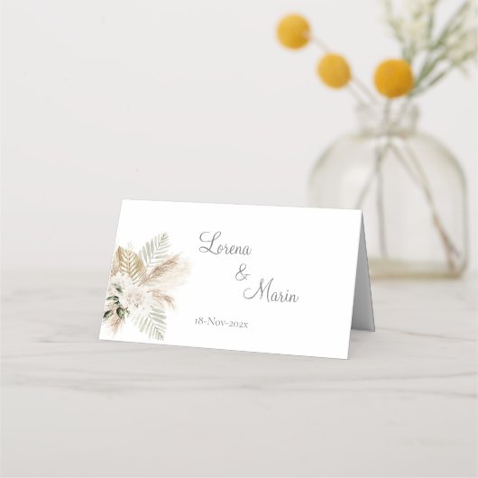 Carte De Placement Carte Mariage Boho Espagnol (Dos)
