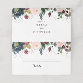 Carte De Placement Carte Mariage de automne à aquarelle illustrée (Extérieur déplié)