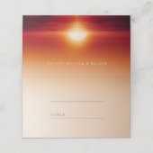 Carte De Placement Carte mariage de coucher de soleil rouge (Extérieur déplié)