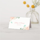 Carte De Placement Carte Mariage de de fleurs de broche (Dos)