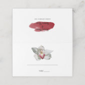 Carte De Placement Carte Mariage de l'orchidée blanche (Extérieur déplié)