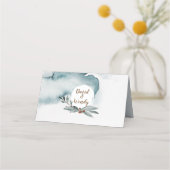 Carte De Placement Carte mariage de place Blue Winter Wenland (Dos)