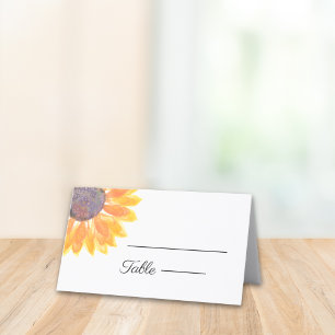 Carte De Placement Carte Mariage de tournesol