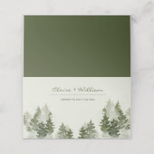 Carte De Placement Carte Mariage Dusky Green Mountain Pine (Extérieur déplié)