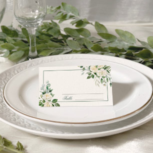 Carte De Placement Carte Mariage Eucalyptus Fleurs Blanches