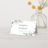Carte De Placement Carte mariage Eucalyptus Greenery Succulent Place (Dos)