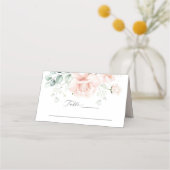 Carte De Placement Carte Mariage Fleur rose pâle (Devant)