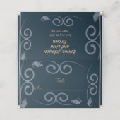 Carte De Placement Carte mariage florale snauf couleur (Extérieur déplié)