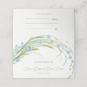 Carte De Placement Carte-Mariage Forget-Me-Not (Extérieur déplié)