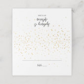 Carte De Placement Carte Mariage Gold Confetti (Extérieur déplié)