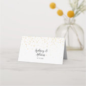 Carte De Placement Carte Mariage Gold Confetti (Dos)