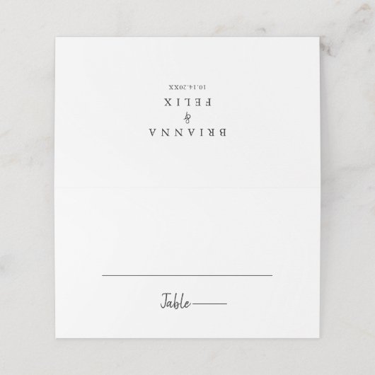 Carte De Placement Carte Mariage moderne (Extérieur déplié)