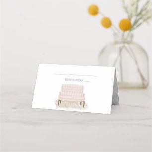 Carte De Placement Carte Mariage moderne Boho rose élégant Floral