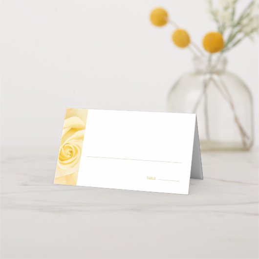 Carte De Placement Carte Mariage moderne Rose Jaune (Devant)