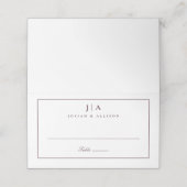 Carte De Placement Carte Mariage Monogramme classique (Extérieur déplié)