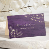 Carte De Placement Carte Mariage Place de Lumières à chaîne violet