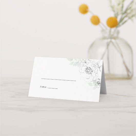 Carte De Placement Carte Mariage Place Foliage Botanique (Devant)