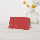 Carte De Placement Carte Mariage Place Red & Gold Cherry Blossoms (Dos)