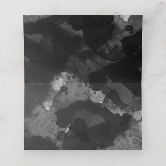 Carte De Placement Carte Mariage simple noir blanc (Intérieur déplié)