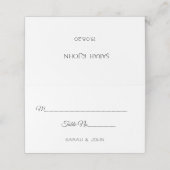 Carte De Placement Carte Mariage simple personnalisée (Extérieur déplié)