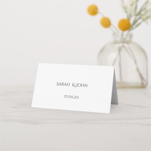 Carte De Placement Carte Mariage simple personnalisée (Dos)