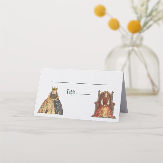 Carte De Placement Carte médiévale Renaissance Royal Mariage Place (Dos)