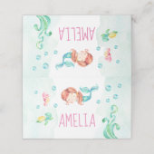 Carte De Placement Carte Mermaid Place, Pool party (Extérieur déplié)