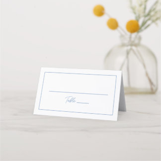 Carte De Placement Carte minimaliste Dusty Blue Escort