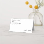 Carte De Placement Carte minimaliste moderne simple Mariage (Dos)