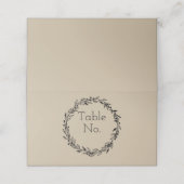 Carte De Placement Carte personnalisable Modèle Numéro de table Simpl (Extérieur déplié)