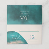 Carte De Placement Carte Place Abstraite Watercolor (Extérieur déplié)